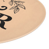 1e bruiloft Jubileum verlaat Motif Monogram Snijplank (Hoek)