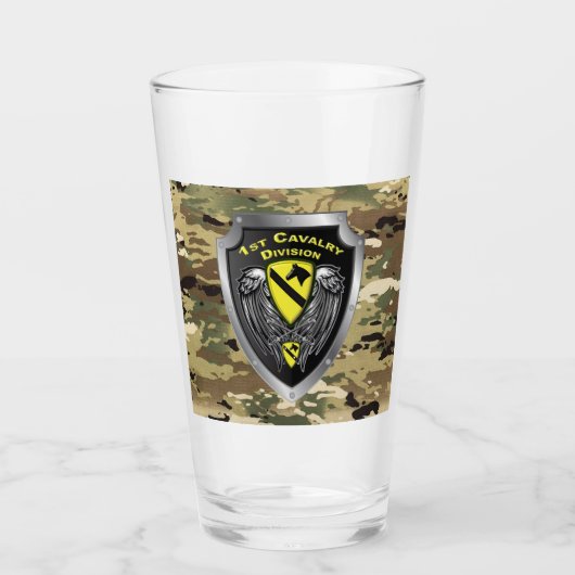1e CAV - 1e Cavaleriedivisie Glas (Voorkant)