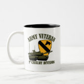 1e Cav Army Vet - M1 Tank Tweekleurige Koffiemok (Links)
