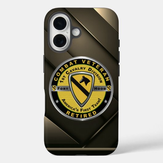 1e CAV Cavalerie Divisie Gepensioneerde Veteraan Case-Mate iPhone Case (Achterkant)
