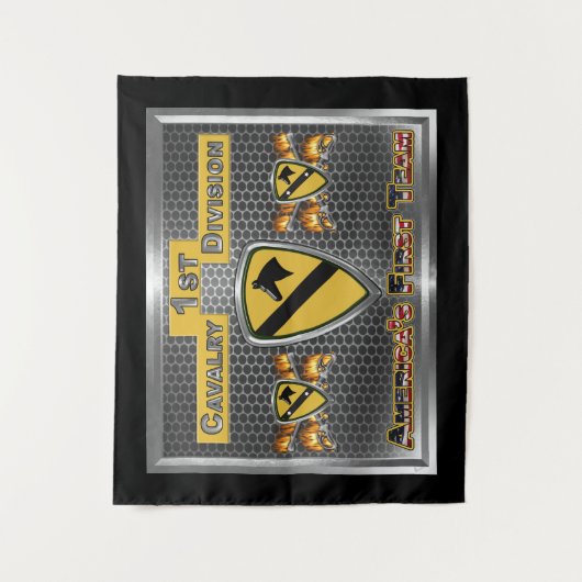 1e CAV Cavalerie Divisie Wandkleed (Voorkant)