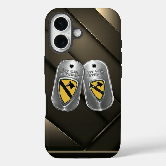 1e CAV Cavaleriedivisie Veteraan Case-Mate iPhone Case (Achterkant)