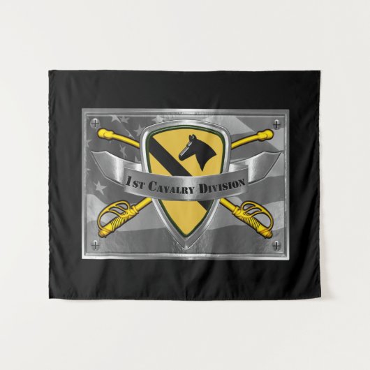 1e CAV Cavaleriedivisie Wandkleed (Voorkant (horizontaal))
