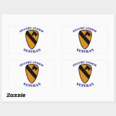 1e Cav Desert Storm Veteraan Rechthoekige Sticker (Vel)