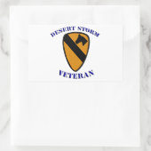 1e Cav Desert Storm Veteraan Rechthoekige Sticker (Tas)