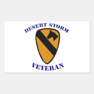 1e Cav Desert Storm Veteraan Rechthoekige Sticker
