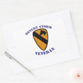 1e Cav Desert Storm Veteraan Rechthoekige Sticker (Envelop)