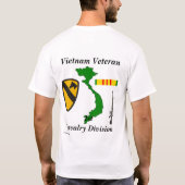 1e Cav Div W T-shirt (Achterkant)