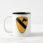 1e Cav-patch Tweekleurige Koffiemok (Links)