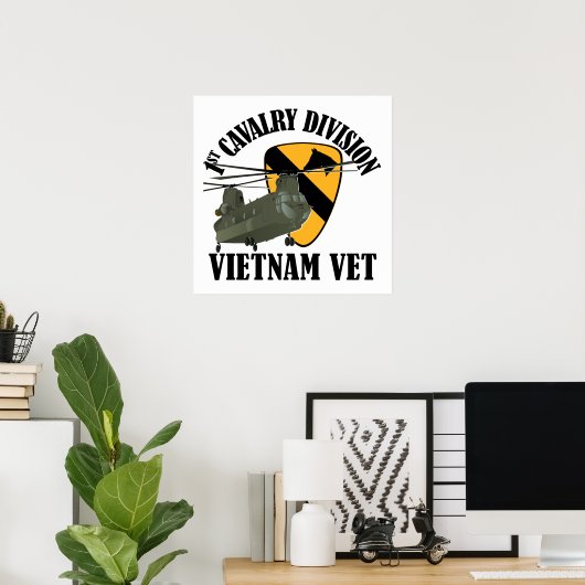 1e Cav Vietnam - CH-47 Poster (Thuiskantoor)