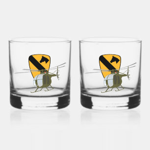 1e Cav - Vietnam OH-6 Loach Gunship Whisky Glas
