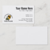 1e Cav Vietnam Vet Visitekaartje (Voorkant / Achterkant)