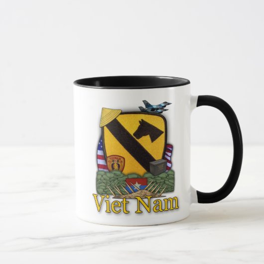 1e cavalerie air cav vietnam vietnam vets cups mok (Rechts)