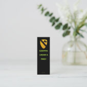 1e cavalerie-aircav veteranpatroonkaart mini visitekaartje (Staand voorkant)