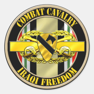 1e Cavalerie Divisie Cavalerie Scout OIF Ronde Sticker