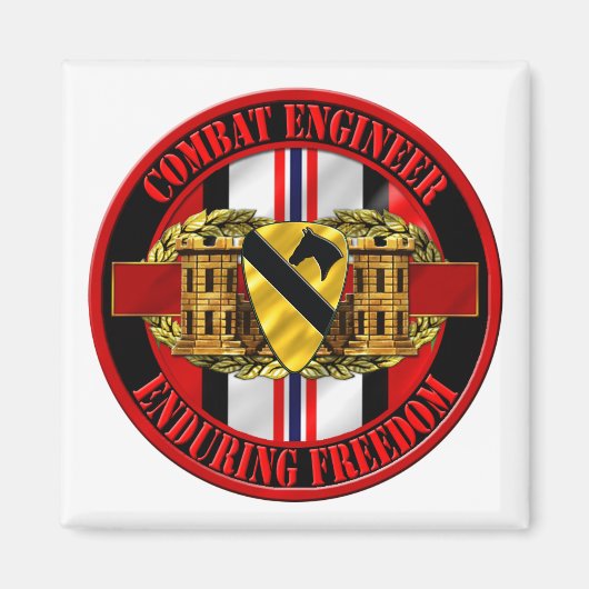 1e Cavalerie Divisie Engineer OEF Magneet (Voorkant)