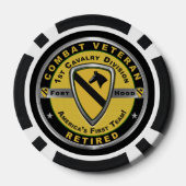 1e Cavalerie Divisie Gepensioneerd Poker Chips (Achterkant)