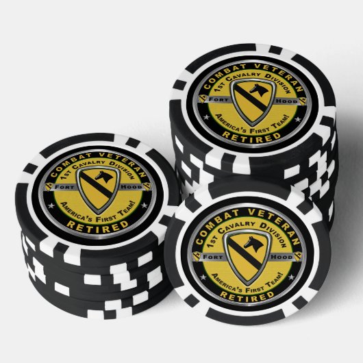 1e Cavalerie Divisie Gepensioneerd Poker Chips (Opstapeling)