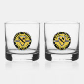1e Cavalerie Divisie Gepensioneerd Whisky Glas (Voorkant)