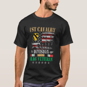 1e Cavalerie Divisie Irag Veteran Patriotic Vetera T-shirt