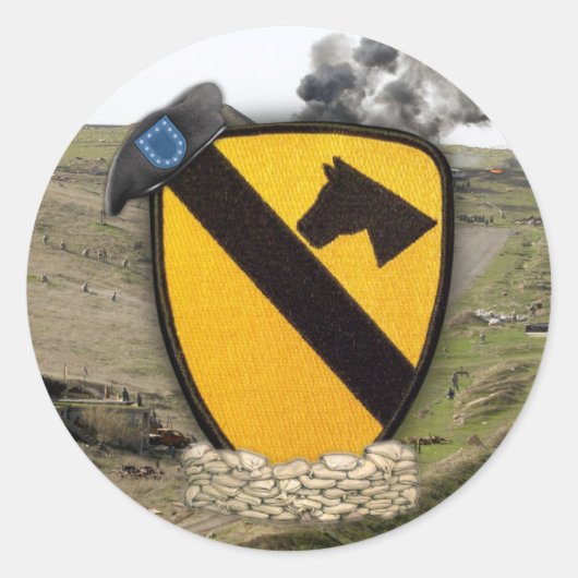 1e Cavalerie Divisie Luchtcav Patch Stickers (Voorkant)