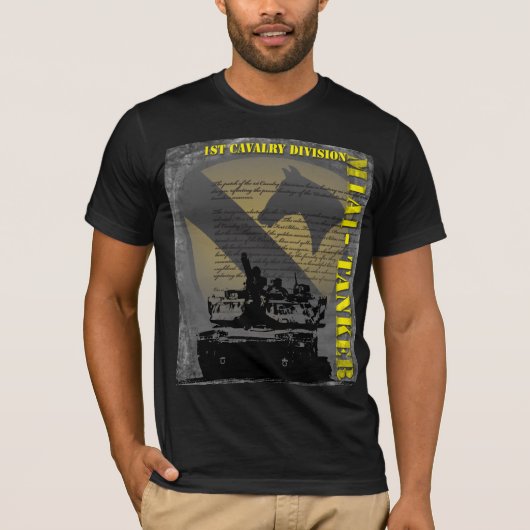 1e Cavalerie divisie - M1A1 Tanker T-shirt (Voorkant)