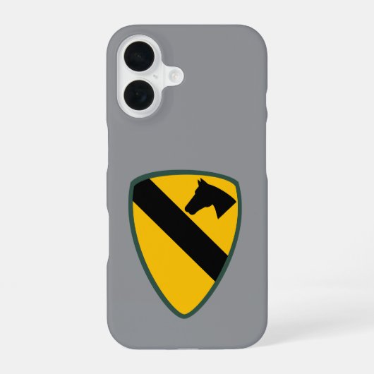 1e Cavalerie Divisie Patch iPhone 16 Hoesje (Achterkant)