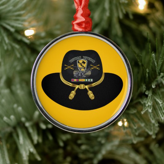 1e Cavalerie Divisie Vietnam Kerstmis Metalen Ornament (Boom)
