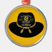 1e Cavalerie Divisie Vietnam Kerstmis Metalen Ornament (Voorkant)