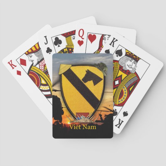 1e cavalerie divisie vietnam veteranen pokerkaarte speelkaarten (Achterkant)