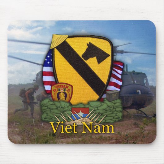 1e cavalerie divisie vietnam veterans veteranen ve muismat (Voorkant)