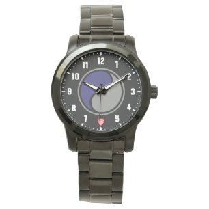 1e Cavalerie Divisie Zwart Roestvrij staal Horloge