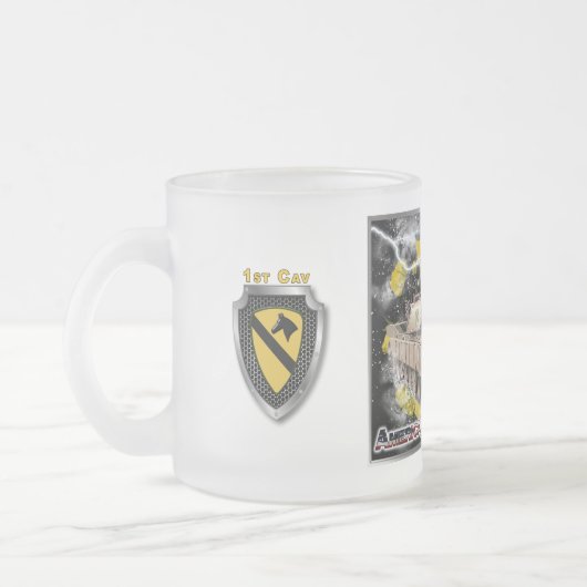 1e Cavalerie Division-One van een soort ontwerp Matglas Koffiemok (Links)