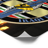 1e Cavalerie Infanterie OIF VETERAN Poster (Hoek)
