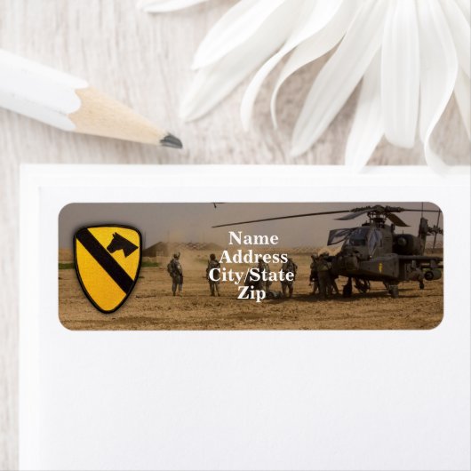 1e Cavalerie Luchtcav Vietnam Oorlog Etiket (Insitu)