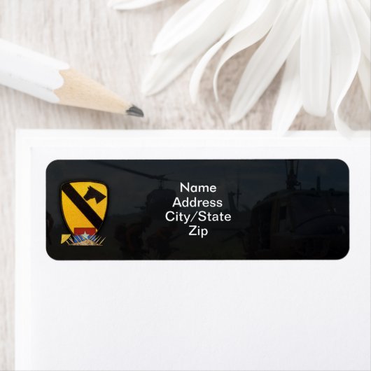 1e Cavalerie Luchtcav Vietnam Oorlog Etiket (Insitu)