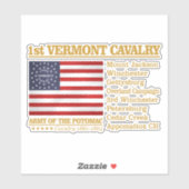 1e Cavalerie van Vermont (BH) Sticker (Vel)