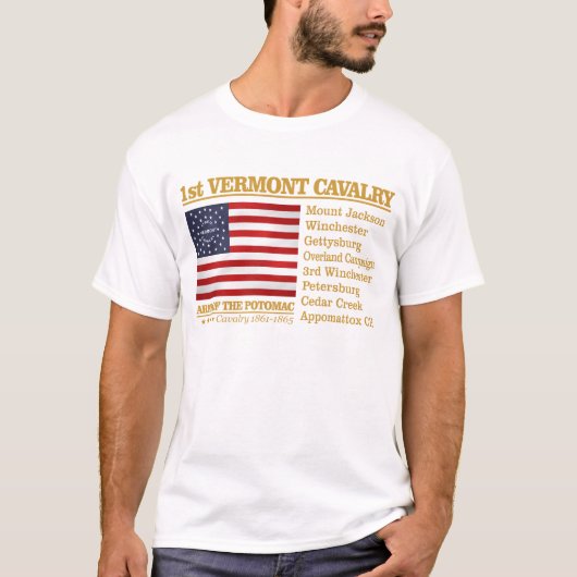 1e Cavalerie van Vermont (BH) T-shirt (Voorkant)