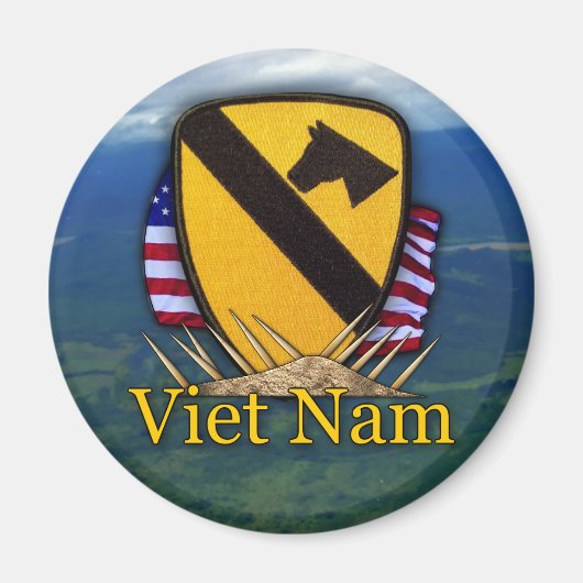 1e cavalerie vietnam luchtcav veterschoenen patch  magneet (Voorkant)