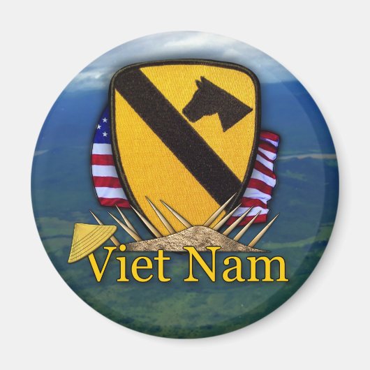 1e cavalerie vietnam luchtcav veterschoenen patch  magneet (Voorkant)