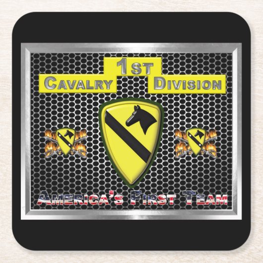 1e Cavaleriedivisie 1e CAV  Kartonnen Onderzetters (Voorkant)