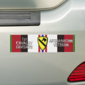 1e Cavaleriedivisie Afghanistan-veteraan Bumpersticker (Op auto)