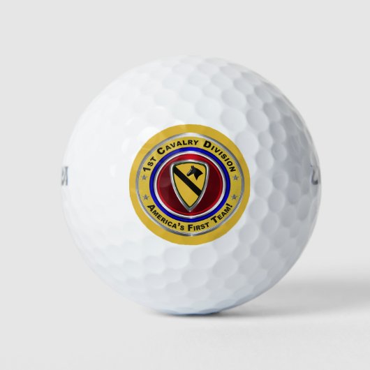 1e Cavaleriedivisie - Amerika's Eerste Team Golfballen (Voorkant)