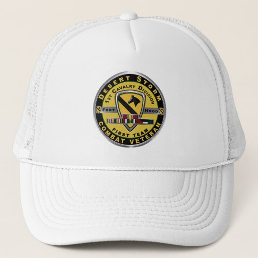 1e Cavaleriedivisie Desert Storm Trucker Pet (Voorkant)