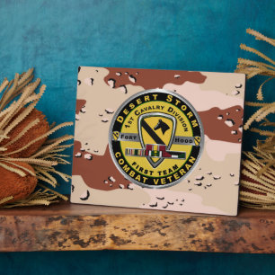 1e Cavaleriedivisie Desert Storm-veteraan Fotoplaat