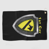1e Cavaleriedivisie Eerste Team Aangepaste Schild Golfhanddoek (Horizontaal)