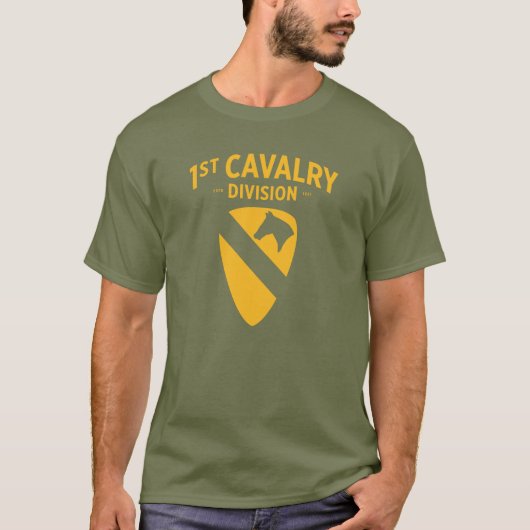 1e Cavaleriedivisie - Eerste Team Badge T-shirt (Voorkant)