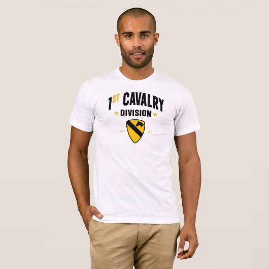 1e Cavaleriedivisie "Eerste Team" T-shirt (Voorkant volledig)