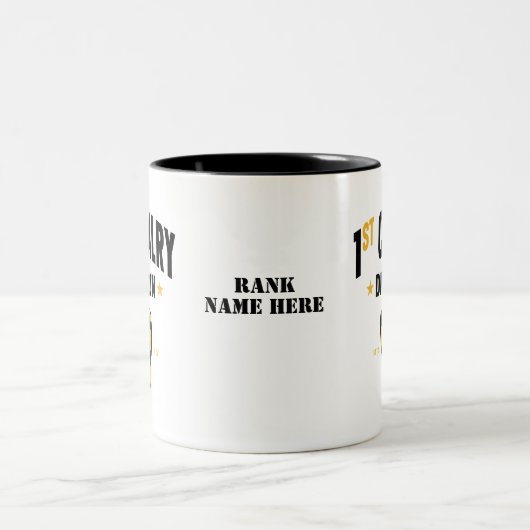 1e Cavaleriedivisie "Eerste Team Verenigde Staten" Tweekleurige Koffiemok (Center)