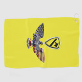 1e Cavaleriedivisie “First Team” Adelaar Golfhanddoek (Horizontaal)